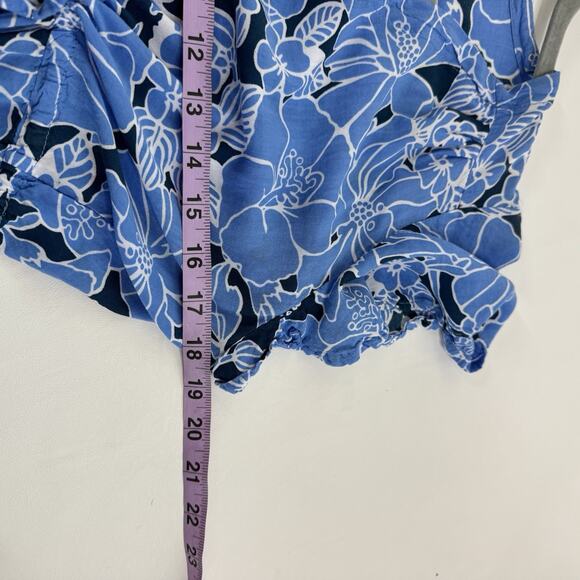 Bali Voile Tropical Dress Floral Wood Button Tie Waist Medium Beach Resort Wear - Picture 8 of 11